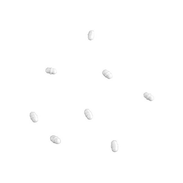 Heathrow Scientific Magnetic Stir Bar, PTFE, 10x5mm, White, PK10 120547