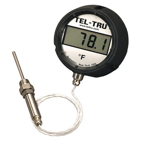 Tel-Tru Digital Panel Mount Thermometer,RTD,7" H ND4RB09115-P22042-C1015