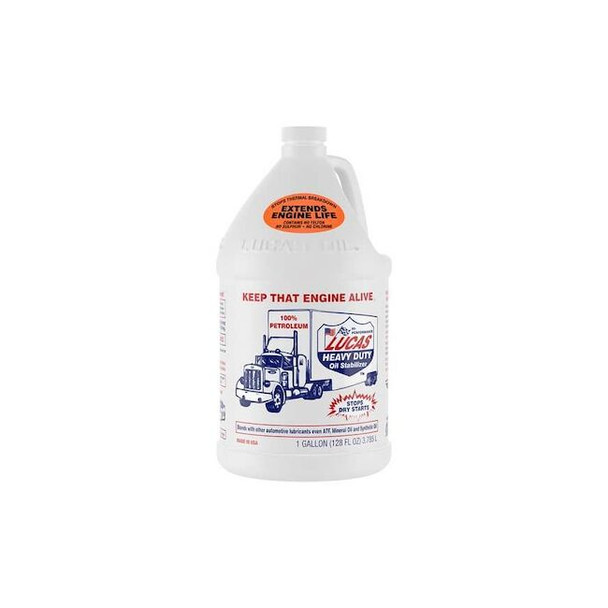 Lucas Oil Heavy Duty Oil Additive, Amber, 1 gal. 10002