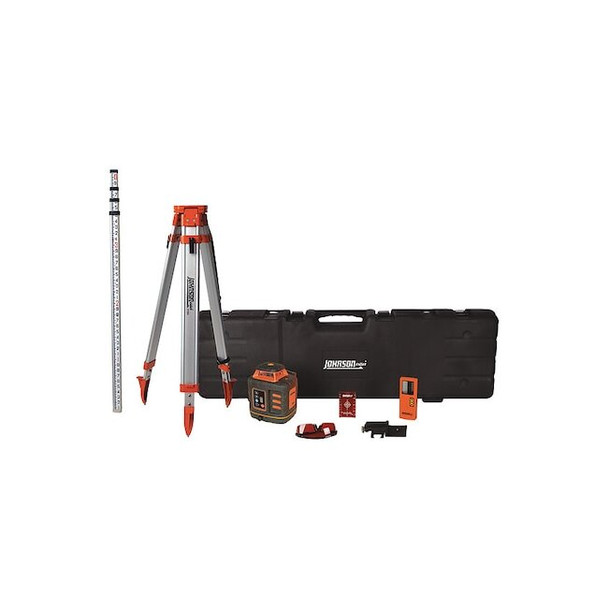 Johnson Level & Tool Rotary Laser,Red,Horizontal Projection 99-027K