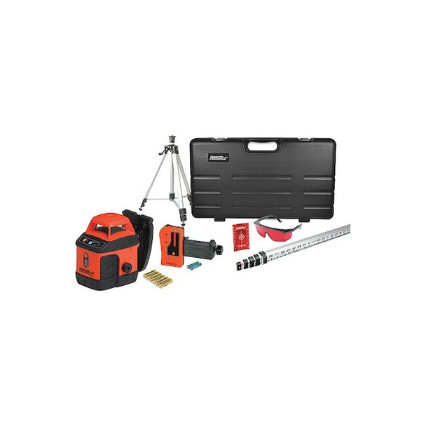 Johnson Level & Tool Rotary Laser,Red,Horizontal Projection 40-6519