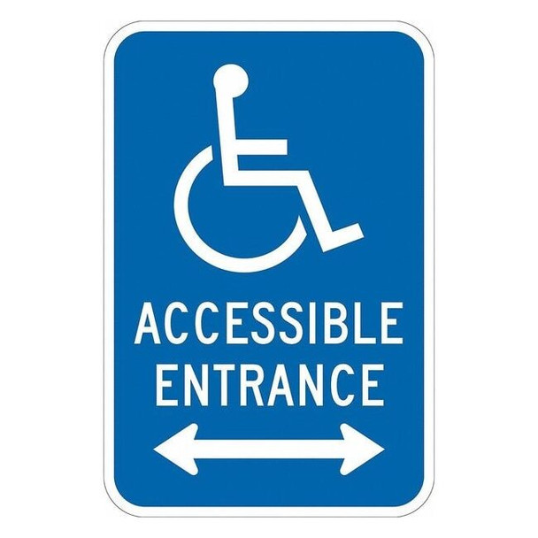 Lyle ADA Handicapped Parking Sign,18" x 12, T1-1133-DG_12x18 T1-1133-DG_12x18
