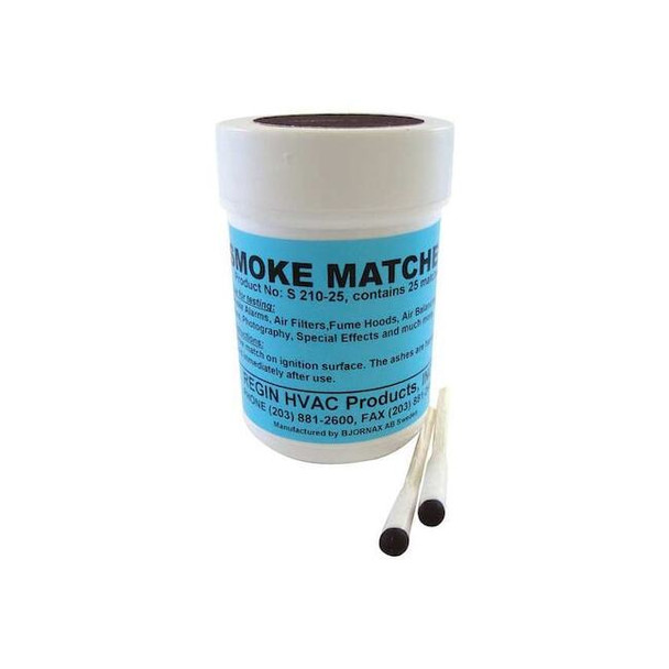 Regin Smoke Matches, Solid, White, PK25 S210-25