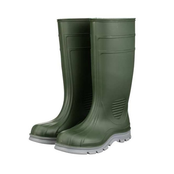 Men's Work Tuff Tall Rubber Boots, Steel Toe, 15" Height, Green, 10, PR