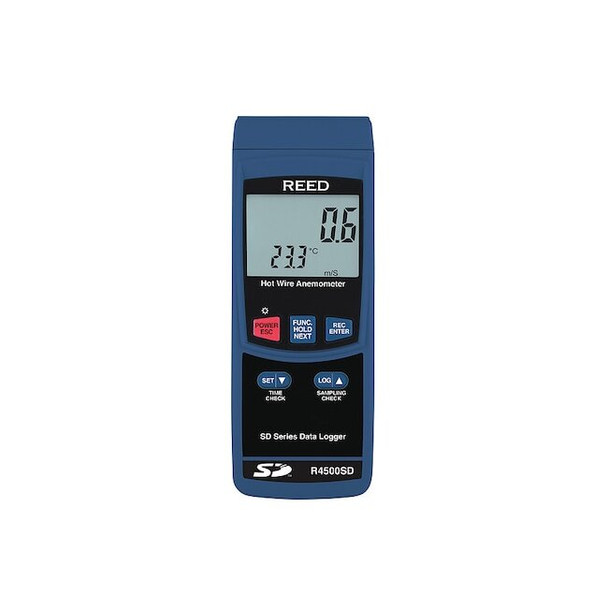 Reed Instruments Data Logging Hot Wire Thermo-Anemometer R4500SD