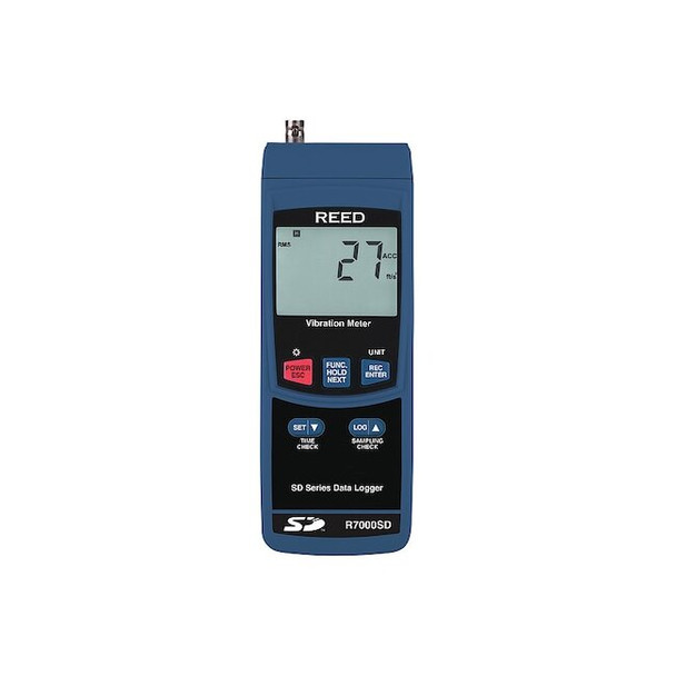 Reed Instruments Vibration Meter, +/-5%Acc, LCD R7000SD