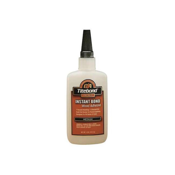 Titebond Instant Adhesive, MIL Spec A46050C Type II, Class 3, 4 oz, Clear 6212