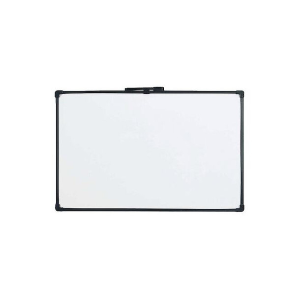 Dry Erase Board, Melamine, 11 in, 17 in, Vinyl Frame, White, Gloss
