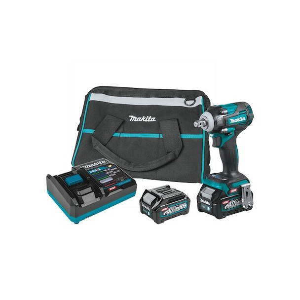 Makita Impact Wrench Kit, 40 V DC, Square GWT04D
