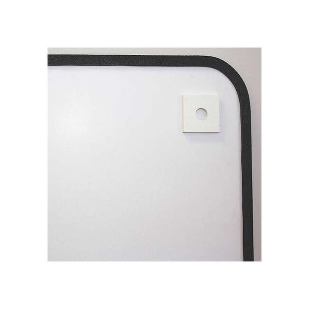 Dry Erase Board, Steel, 24 in, 36 in, Vinyl Frame, Blue/White, Gloss