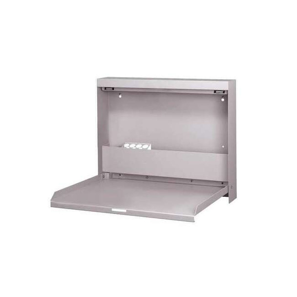 Wallwrite Wall Mounted Desk, 20x16-3/8x3-3/8In, Gray WW-101-T47
