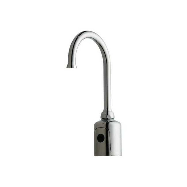 Sensor Single Hole Mount, 1 Hole Gooseneck Bathroom Faucet, Polished chrome