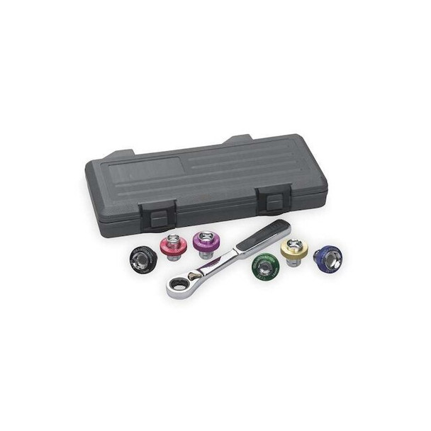 7 Piece 3/8" Drive 6 Point Magnetic Oil Drain Plug Metric Socket Set