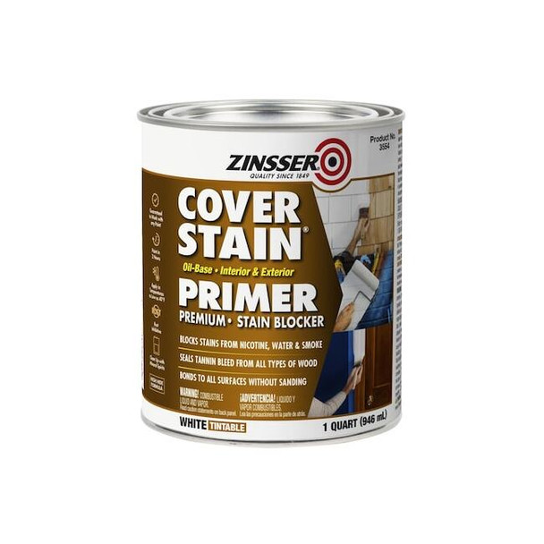 Zinsser Primer/Stain Blocker, White, 1 qt. 3554