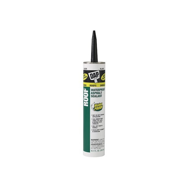 Dap Sealant, 10 oz, Cartridge, Black, Hybrid Base, Roof 18268
