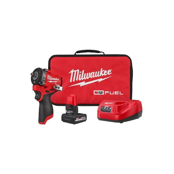 Milwaukee Tool M12 FUEL Stubby 3/8" Impact Wrench Kit 2562-21