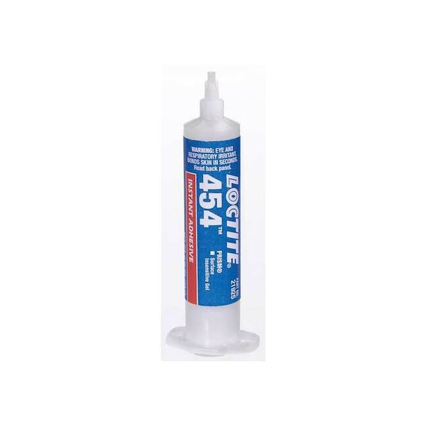 Loctite Instant Adhesive, 454 Series, Clear, 0.35 oz, Syringe 231346