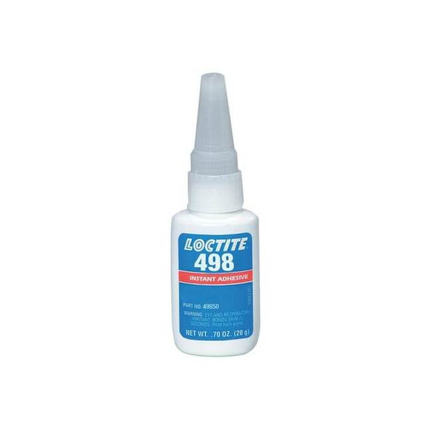 Loctite Instant Adhesive, 498 Series, Clear, 1 oz, Bottle 135469
