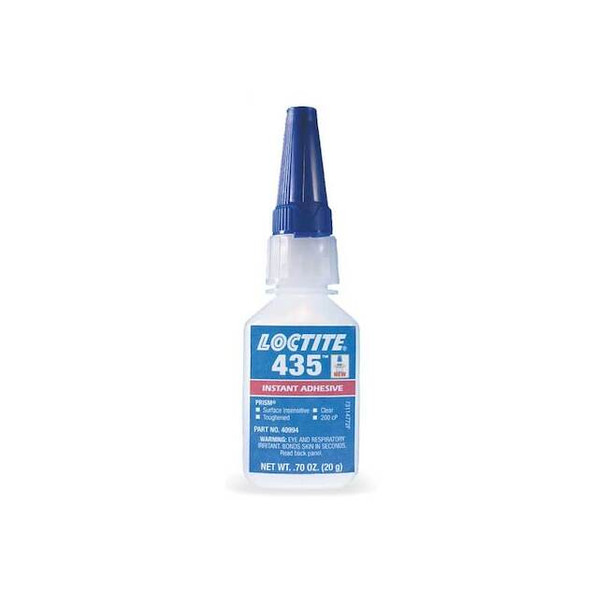 Loctite Instant Adhesive, 435 Series, Clear, 0.7 oz, Bottle 840057
