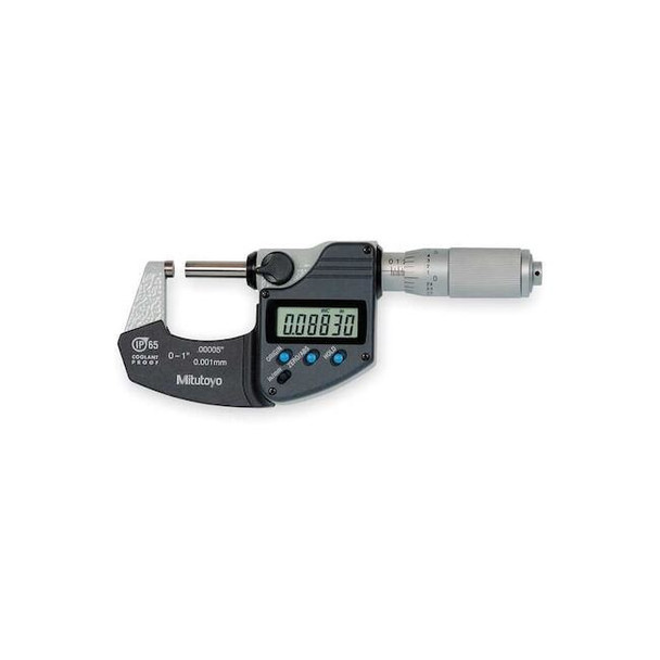 Mitutoyo Electronic Micrometer,1 In,Cert 293-344-32CAL