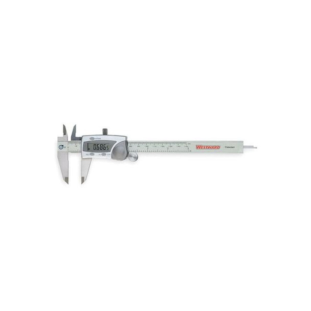 Westward Digital Caliper,0-6 In,Oil Resistant 2ZA60
