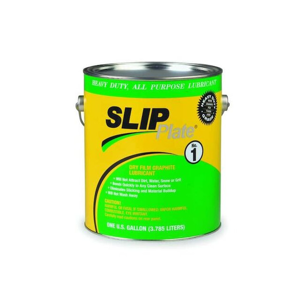 Slip Plate Dry Lubricant, General Purpose, 1 Gal Can, Black SLIP1-4X1G