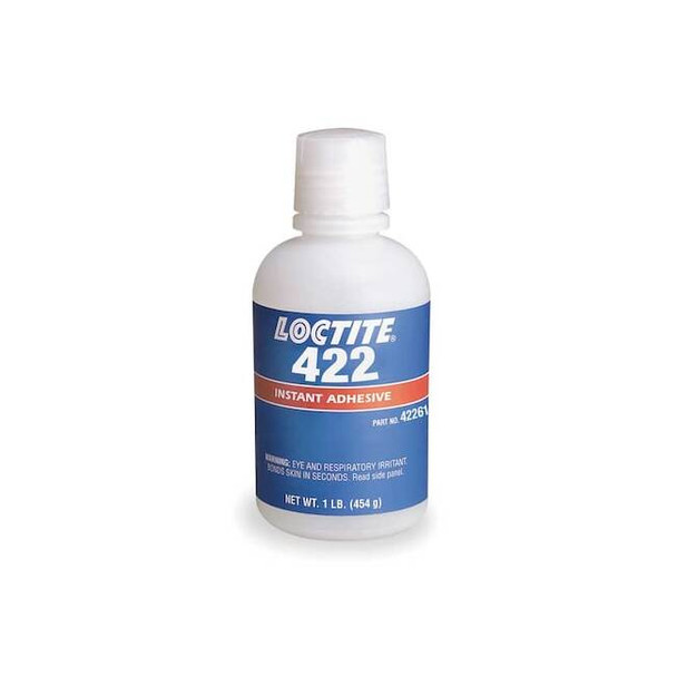 Loctite Instant Adhesive, 422 Series, Clear, 1 lb, Bottle 233929