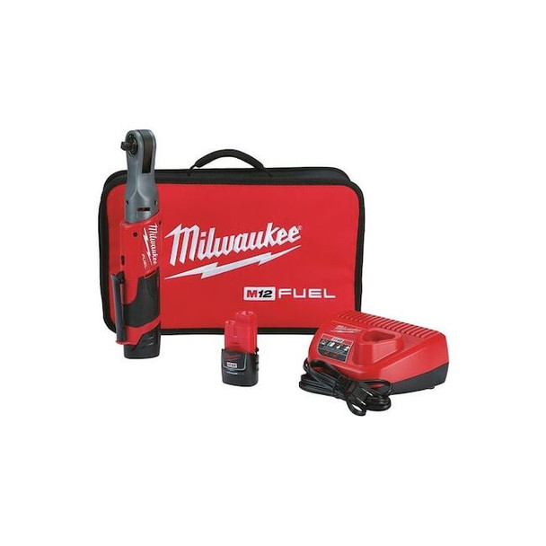 Milwaukee Tool M12 FUEL 3/8" Ratchet 2 Battery Kit 2557-22
