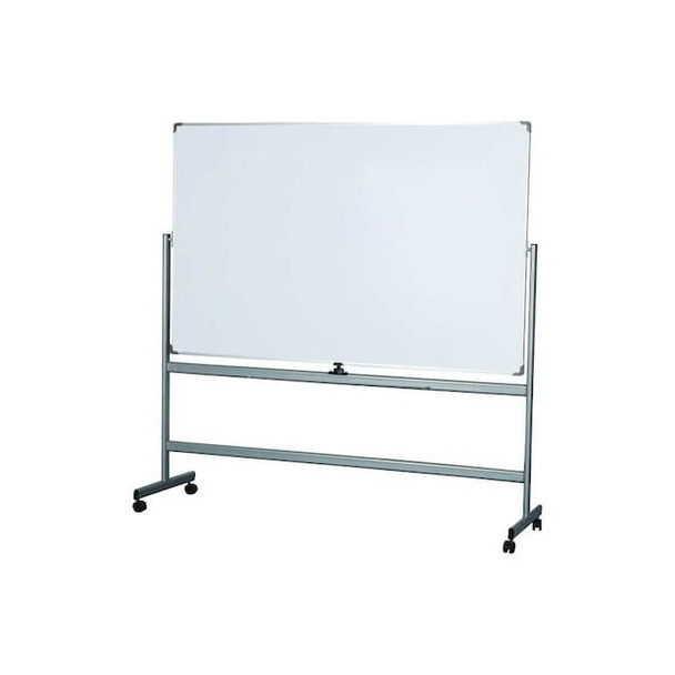 Dry Erase Board, Steel, 35 7/16 in, 47 in, Aluminum Frame, White, Gloss