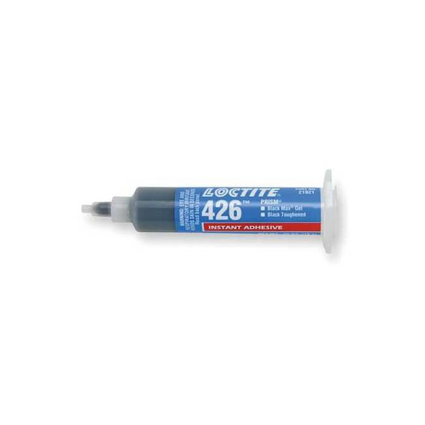 Loctite Instant Adhesive, 426 Series, Black, 0.35 oz, Syringe 231339