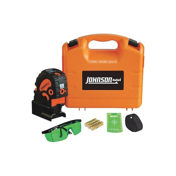 Johnson Level & Tool LineandDotLaser, Grn, 200', AA, 5-1/4" 40-6688