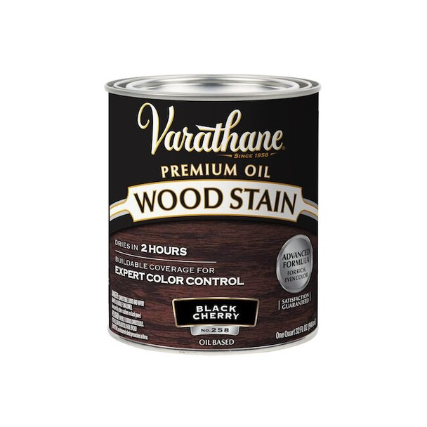 Varathane Premium Wood Stain, Oil Based, Black Cherry, 1 Quart 241411H
