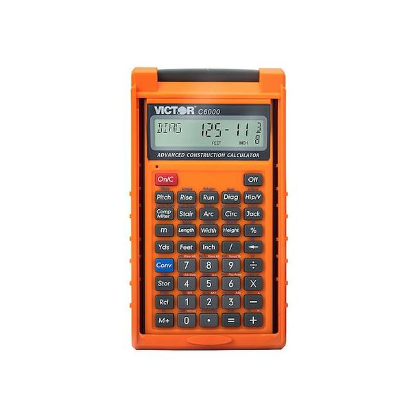 Victor Technology Construction Calculator,3 1/2" W,0.8" H C6000