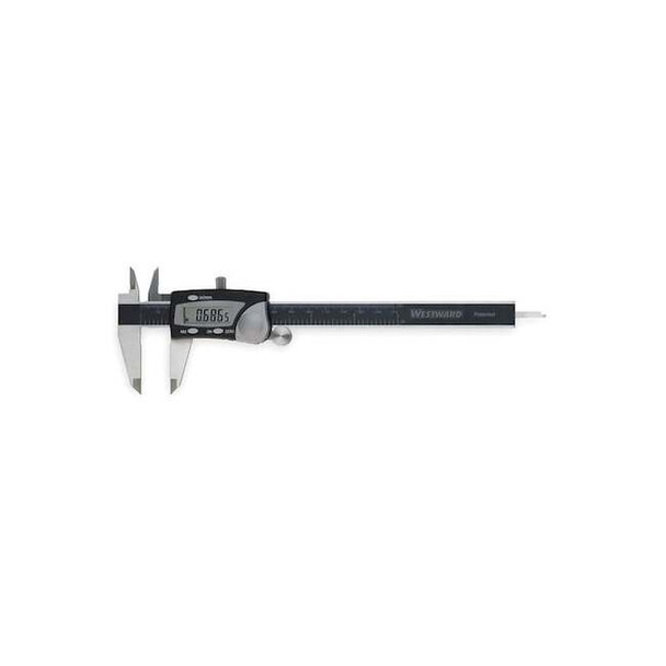 Westward Digital Caliper,0-6 In,1.56 In Deep Jaw 2ZA59