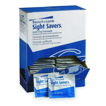 Lens Cleaning Tissues, Individually Wrapped, Anti-Fog, Silicone, 100 Tissues