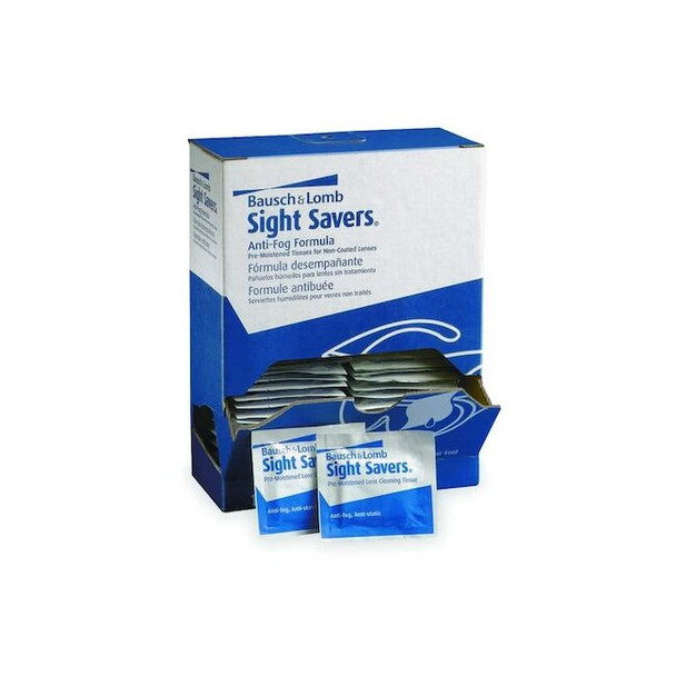 Lens Cleaning Tissues, Individually Wrapped, Anti-Fog, Silicone, 100 Tissues