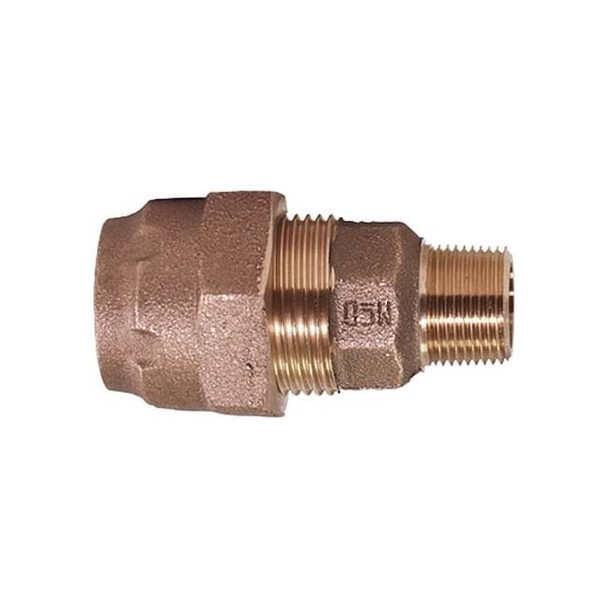 A.Y. Mcdonald Strt, Brass, Comp. 3/4 in, MNPT 1 in 74753-11 3/4"