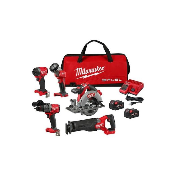 Milwaukee Tool CordlessToolCombinationKit,(2)5.0Ah 3697-25