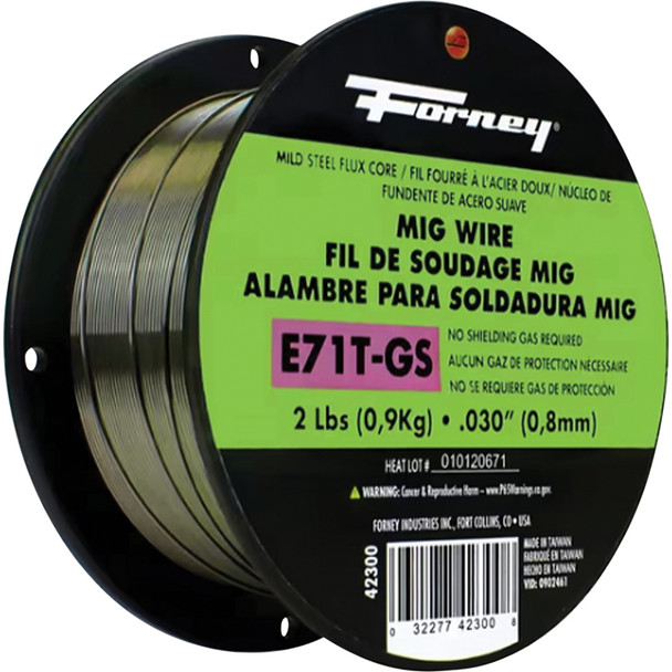 E71T-GS Self, Steel Flux-Core Wire, .030 in x 2# 42300