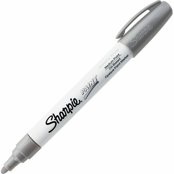 Sharpie Oil-Based Paint Marker - Medium Point - Silver Ink - Oil Based - 1 Each