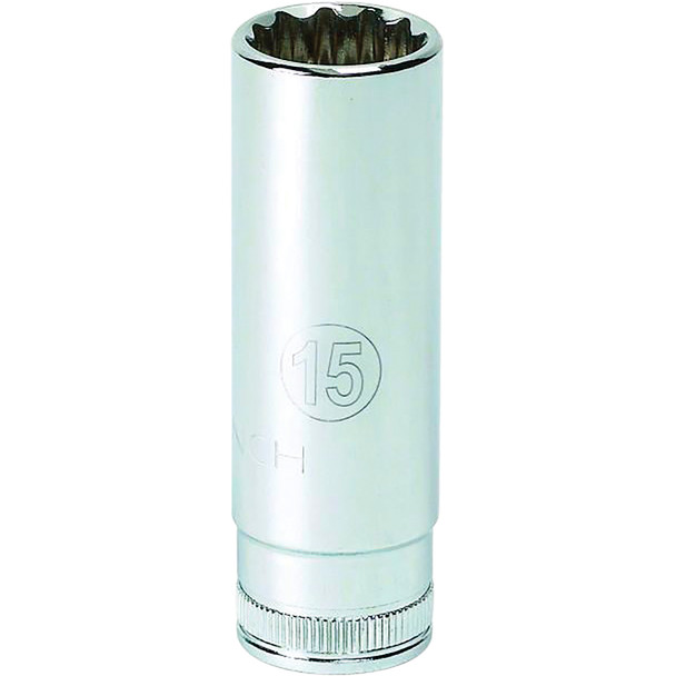 ¼” Dr. 12 Pt. Deep SAE Socket, 7/16" 80227