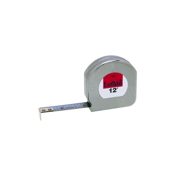 Mezurall® Pocket Measuring Tapes, 1/2 in x 12 ft, 1/16 in; 1/8 in Grad.