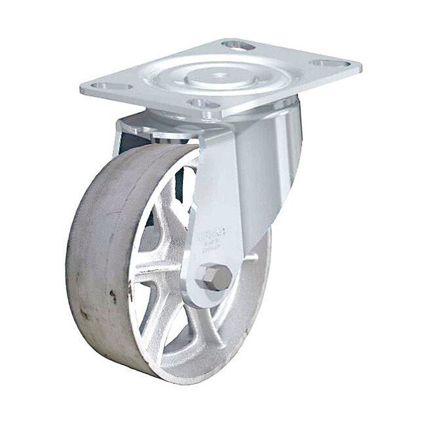Manufacturer Varies Plate Caster,1250 lb. Load,Silver Wheel LH-C080KP-16