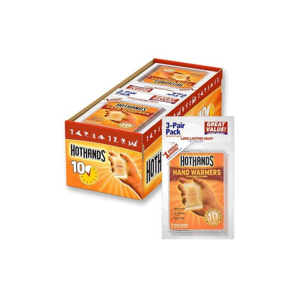 Hand Warmer, Up to 10 hr, Air-Activated, 135  Degrees F Avg. Temp., 12 PK