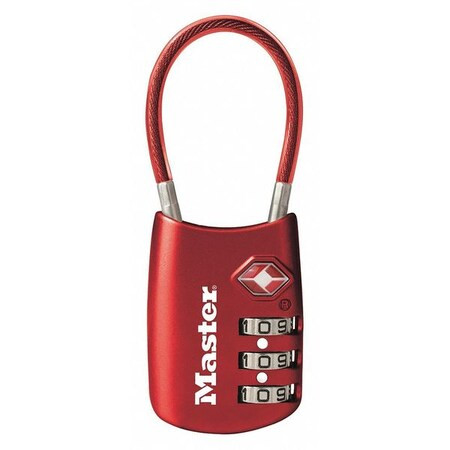 Master Lock Combination Padlock,Number of Dials 3 4688DRED