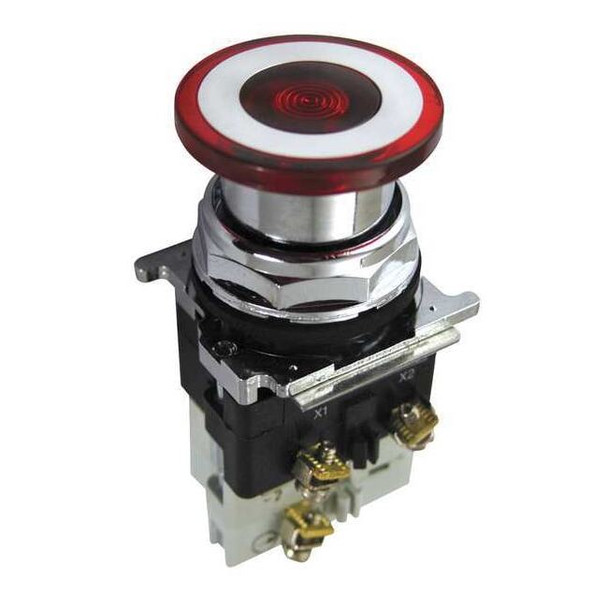Eaton EmergncyStpPushButtn,FulVolt,Red,1NC 10250T597LRD24-71X