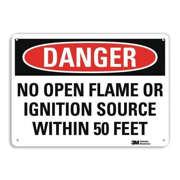 Danger Sign, 7" H, 10" W, Plastic, Vertical Rectangle, English, U3-1825-NP_10X7