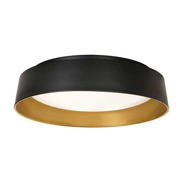 Afx RndLEDMnt,19.5in,5000K,4000lm,Blk/Gold DUNF20LAJUDBKGD