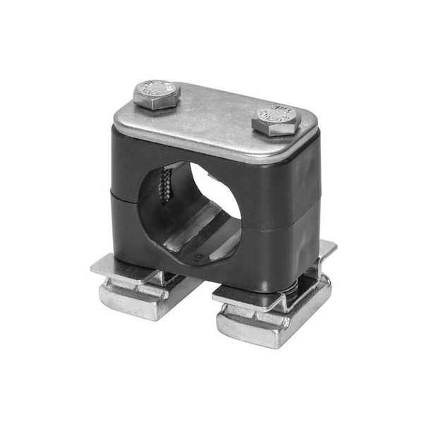 Stauff Tube Clamp,1.63in H,316 SS,Size 5/8in CRA-216-ACT-DP-AS-U-W5-K-642012