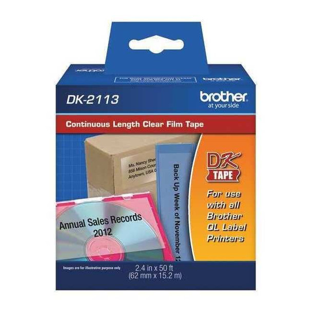 Brother ContinuousLabelStock,Clear,Gloss DK2113
